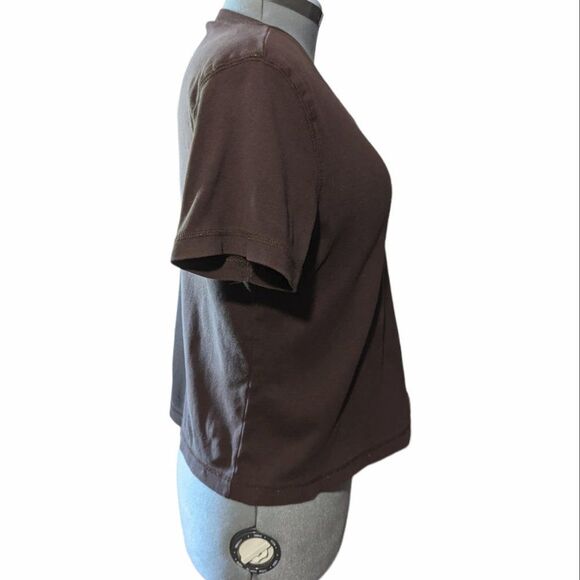 Liz Claiborne Pink & Brown V-Neck Pima Cotton T-shirt Set, Large - Picture 11 of 12